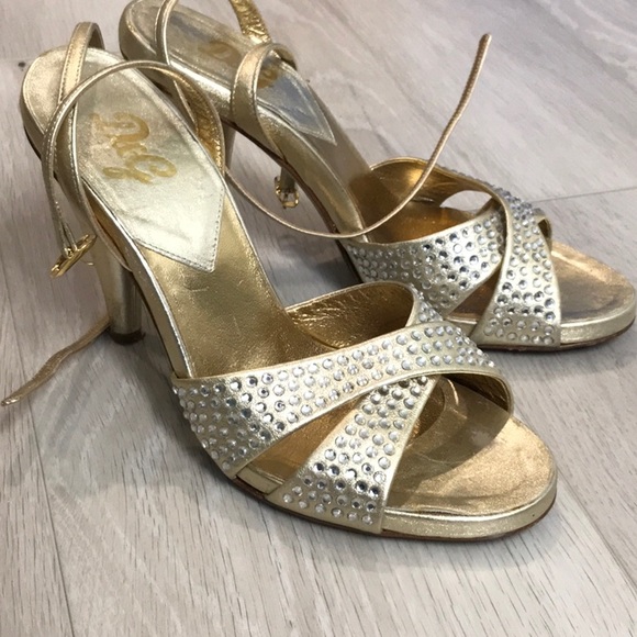 D&G gold studded sandals sz 39 - Picture 3 of 8